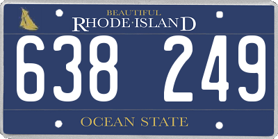 RI license plate 638249
