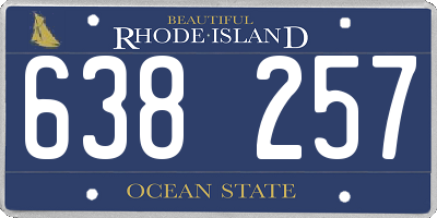 RI license plate 638257
