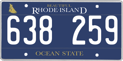 RI license plate 638259