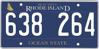 RI license plate 638264