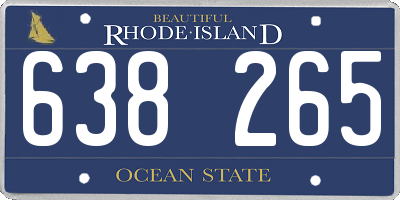 RI license plate 638265