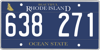 RI license plate 638271