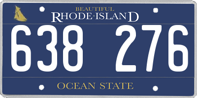 RI license plate 638276