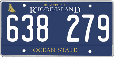 RI license plate 638279