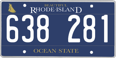 RI license plate 638281