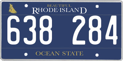 RI license plate 638284