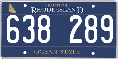 RI license plate 638289
