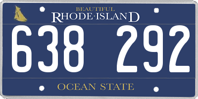 RI license plate 638292