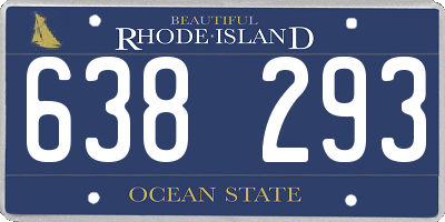 RI license plate 638293