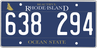 RI license plate 638294