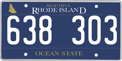 RI license plate 638303