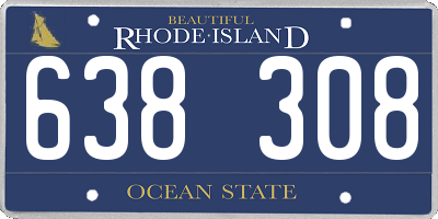 RI license plate 638308