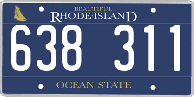 RI license plate 638311