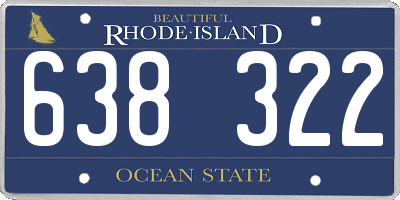 RI license plate 638322