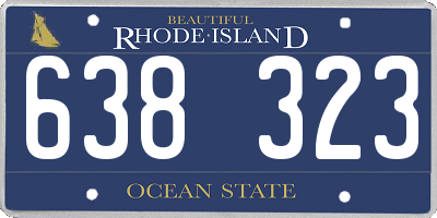 RI license plate 638323