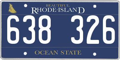 RI license plate 638326