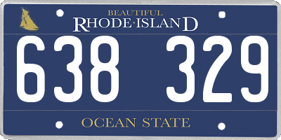 RI license plate 638329