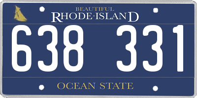 RI license plate 638331