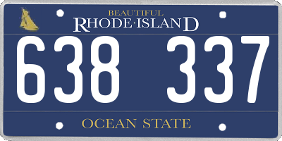 RI license plate 638337