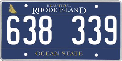 RI license plate 638339