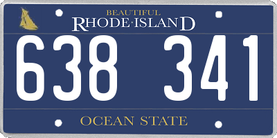 RI license plate 638341