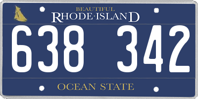 RI license plate 638342