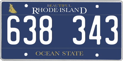 RI license plate 638343