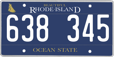 RI license plate 638345