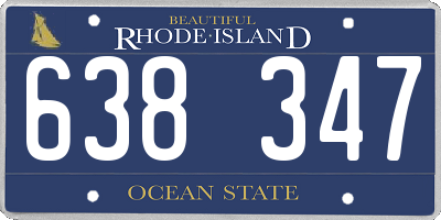 RI license plate 638347