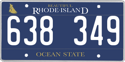 RI license plate 638349
