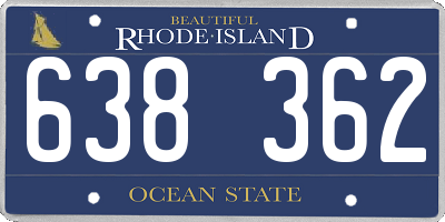 RI license plate 638362