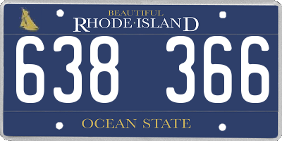 RI license plate 638366