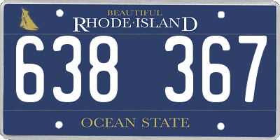 RI license plate 638367