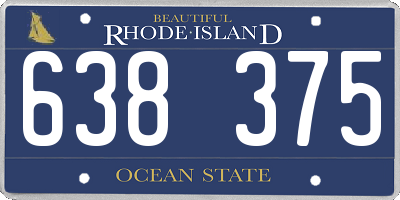 RI license plate 638375