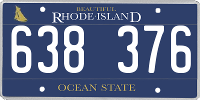 RI license plate 638376