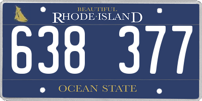RI license plate 638377