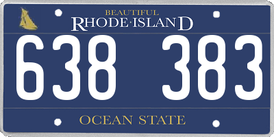 RI license plate 638383