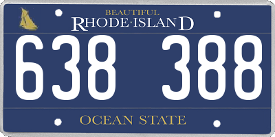 RI license plate 638388