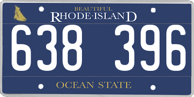 RI license plate 638396