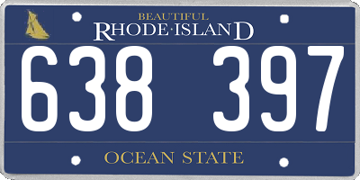 RI license plate 638397