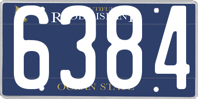 RI license plate 6384