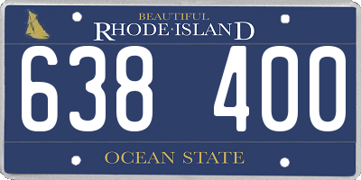 RI license plate 638400