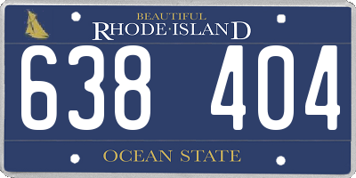 RI license plate 638404