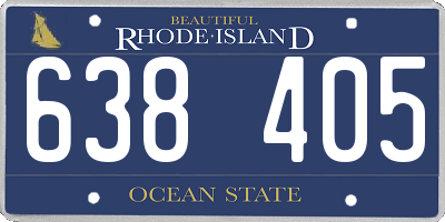 RI license plate 638405