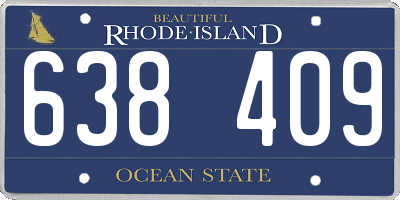 RI license plate 638409