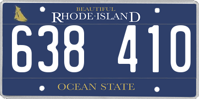 RI license plate 638410