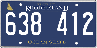 RI license plate 638412