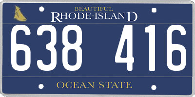 RI license plate 638416