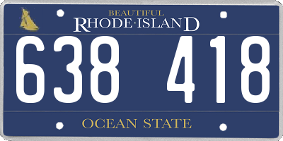 RI license plate 638418