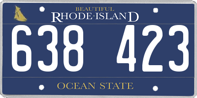 RI license plate 638423
